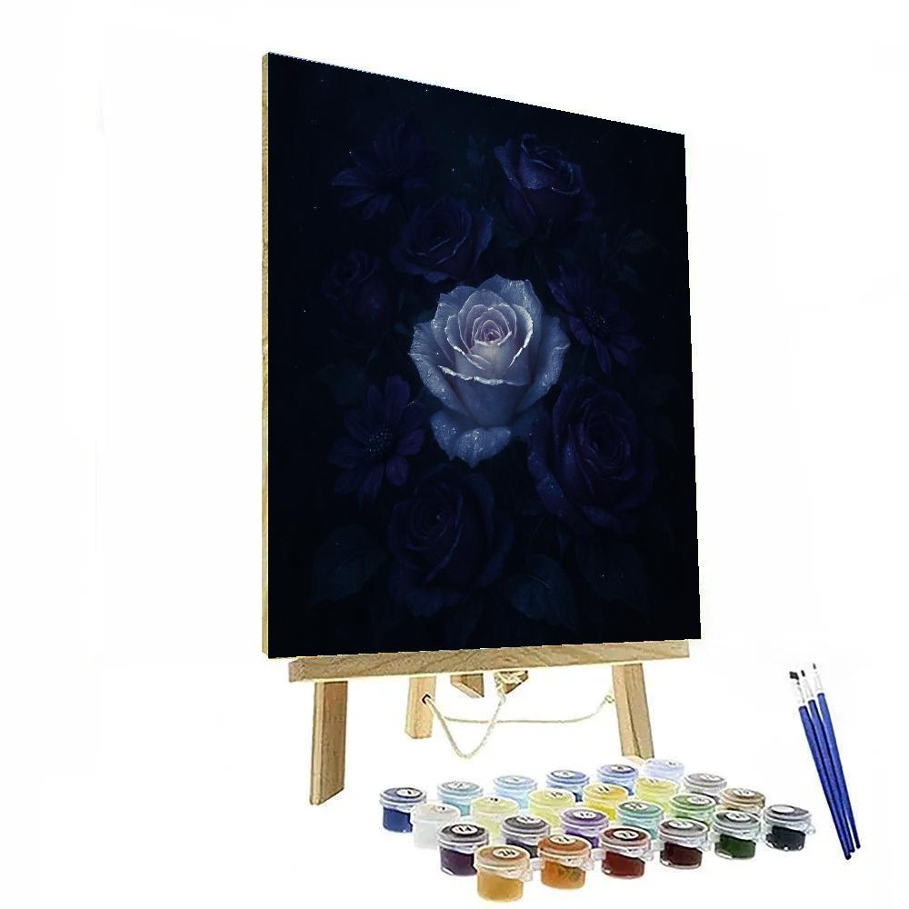 Floral Nocturne Bloom Painting by numbers kit