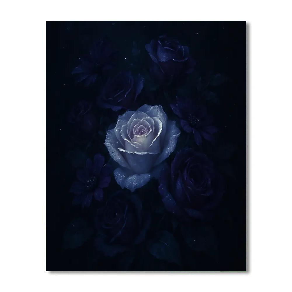 Floral Nocturne Bloom Painting by numbers kit