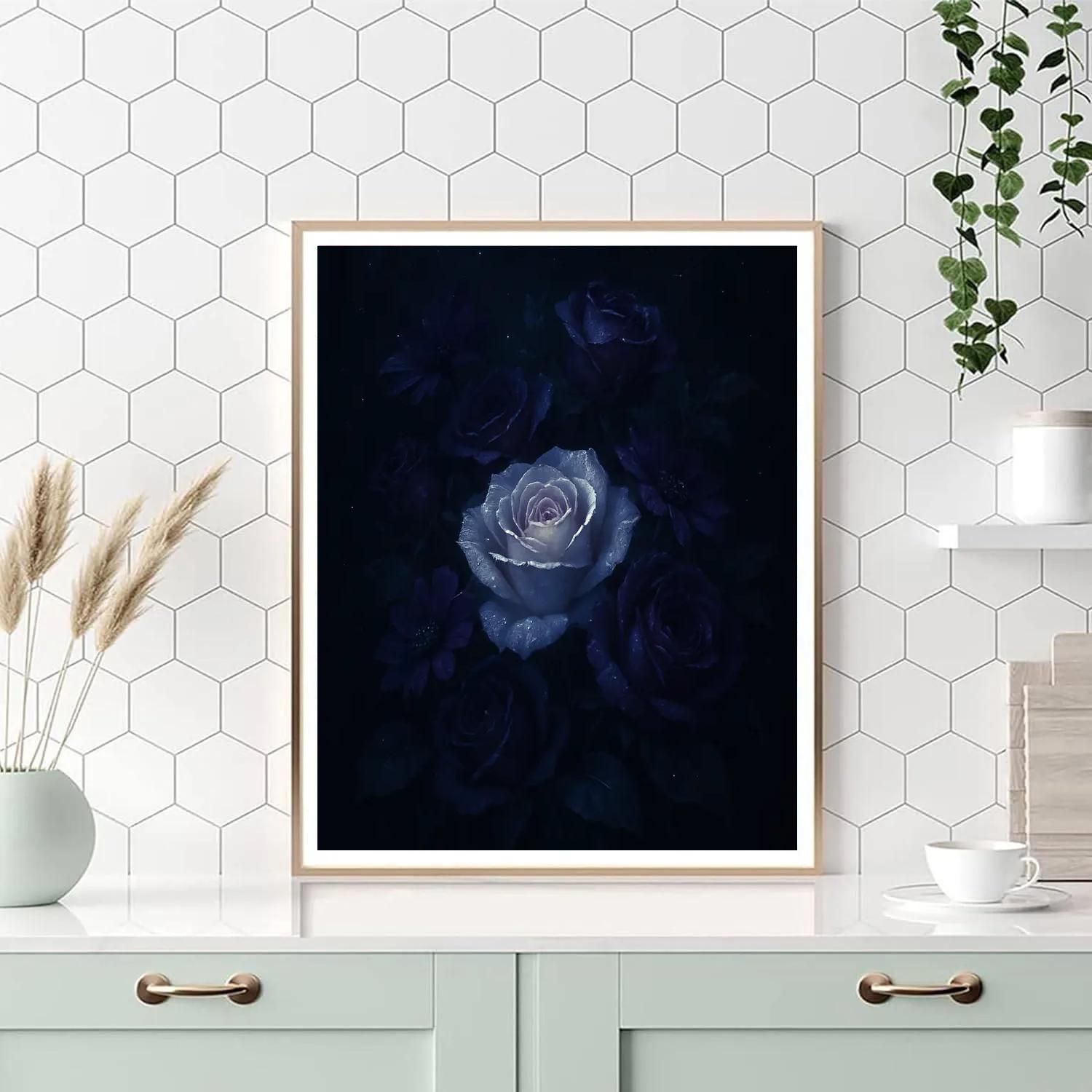 Floral Nocturne Bloom Painting by numbers kit