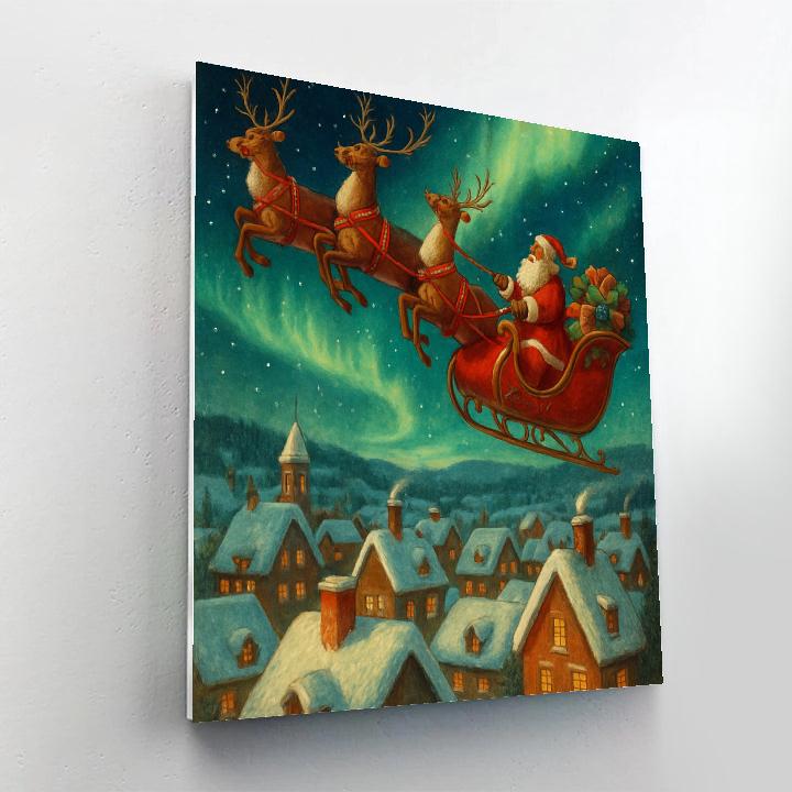 Santa Starlit Journey DIY paint by numbers