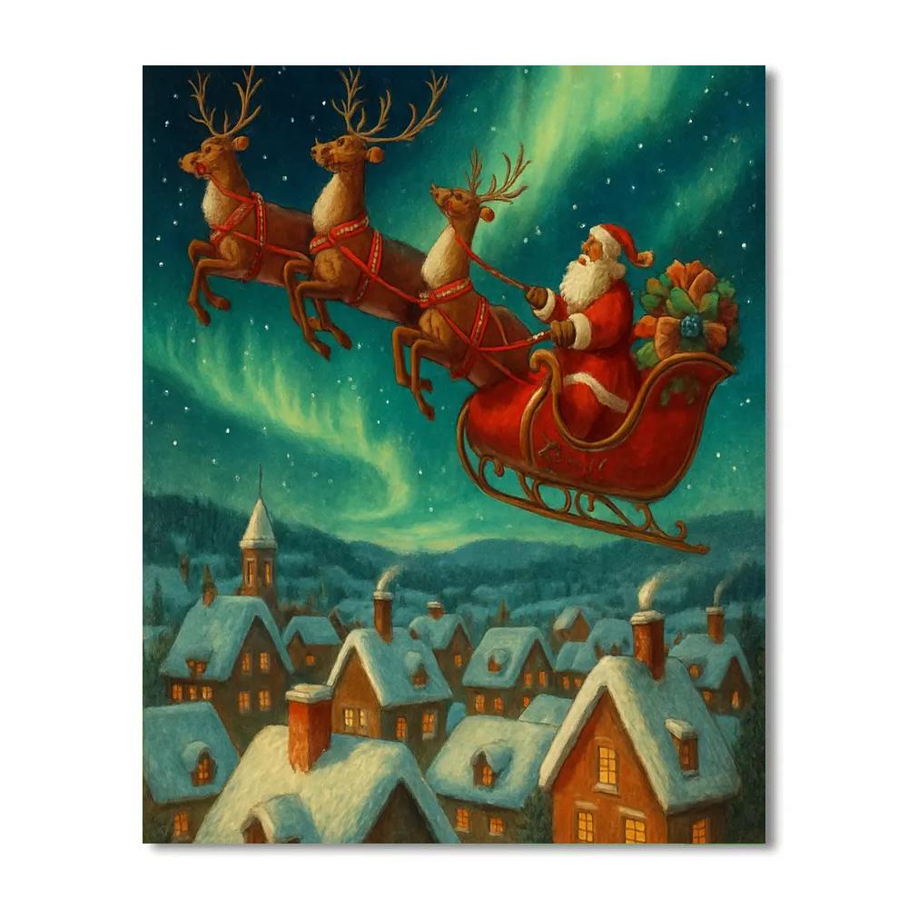 Santa Starlit Journey DIY paint by numbers