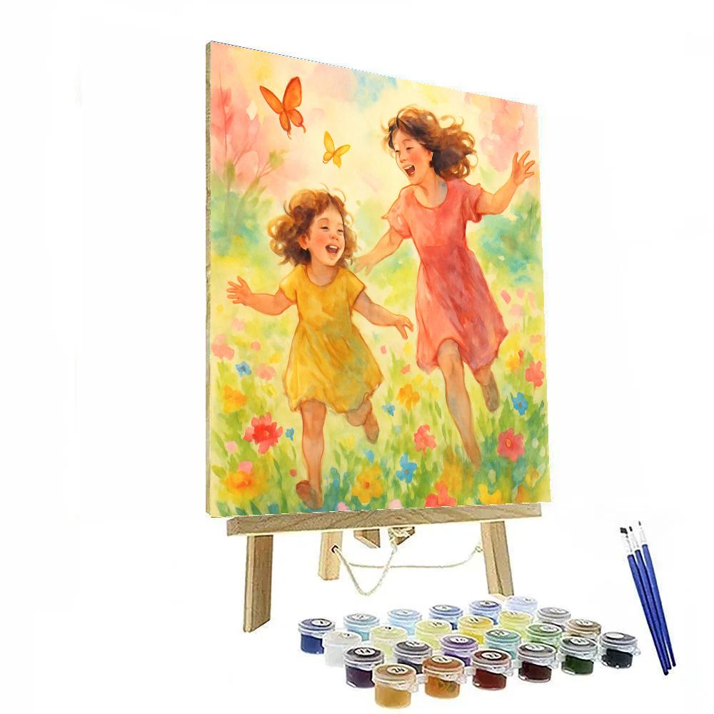 Butterfly Chase Springtime Paint by numbers kits