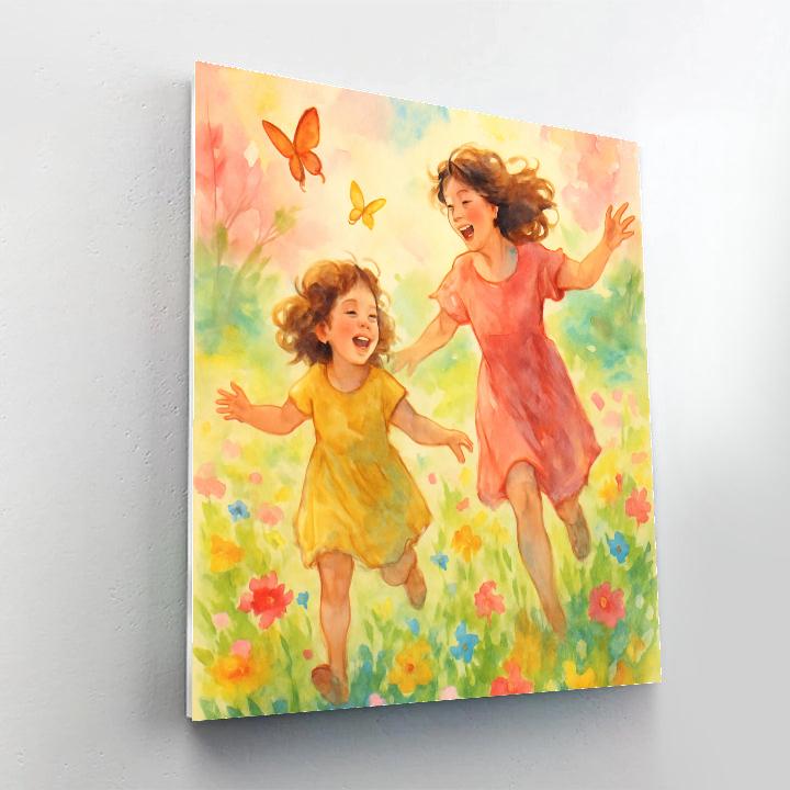 Butterfly Chase Springtime Paint by numbers kits