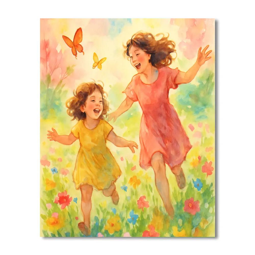 Butterfly Chase Springtime Paint by numbers kits