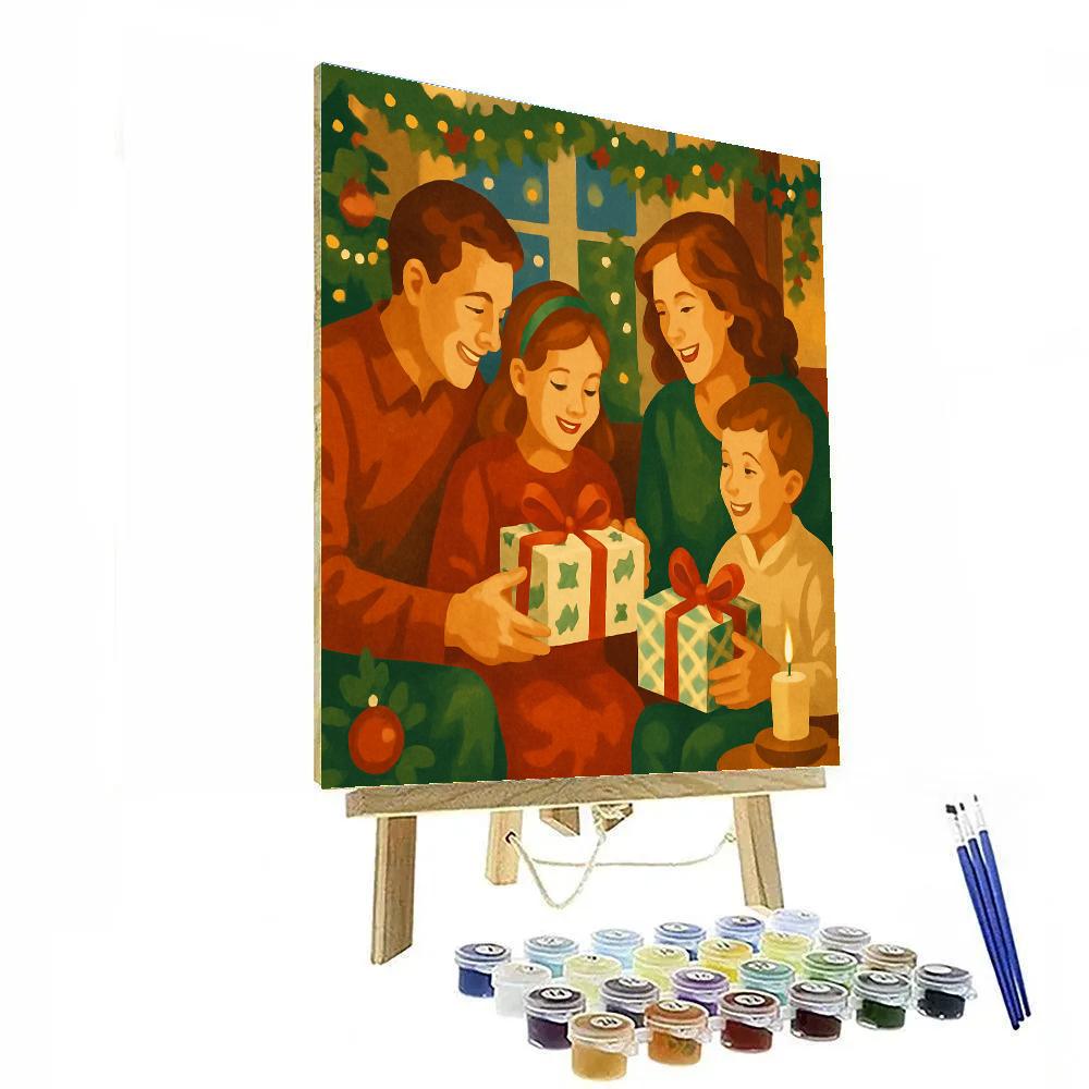 Twinkling Gift Gathering painting number kit