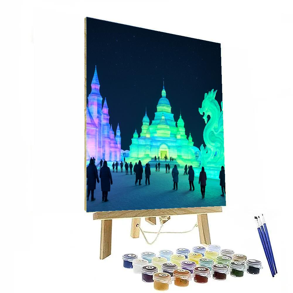 Harbin Ice Festival At Night paint by number