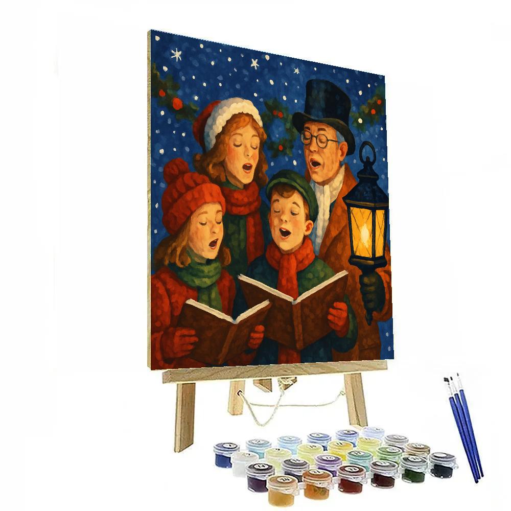 Starry Night Caroling Number painting