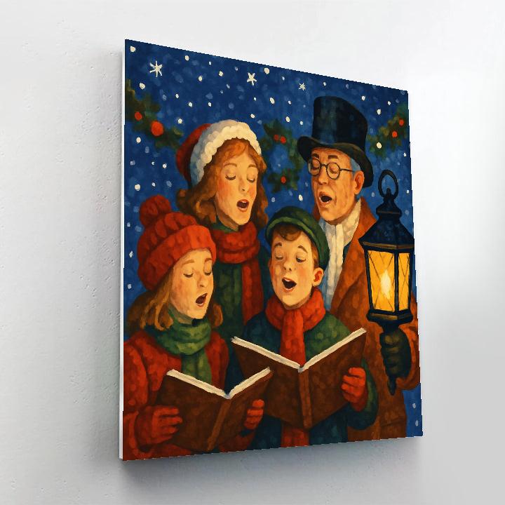 Starry Night Caroling Number painting