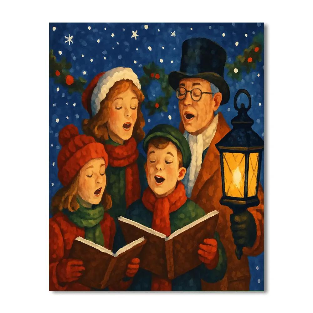 Starry Night Caroling Number painting