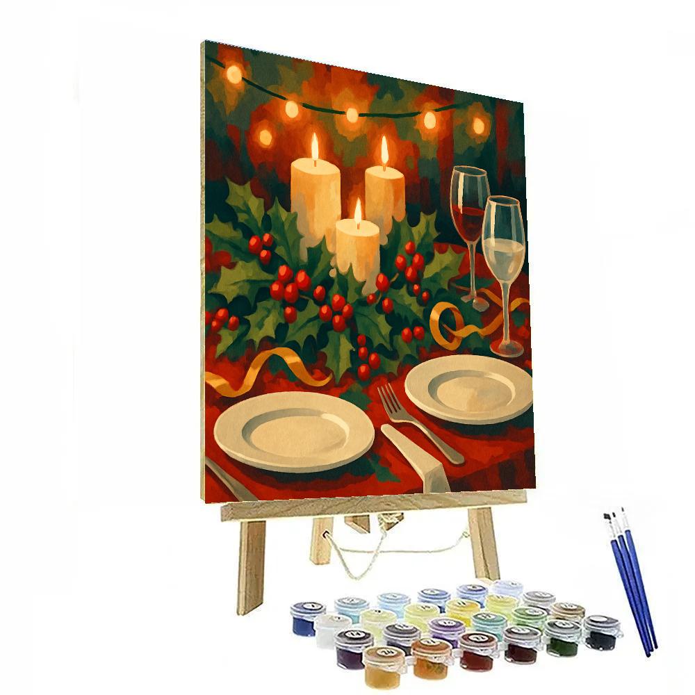 Festive Ribbon Feast painting number kit