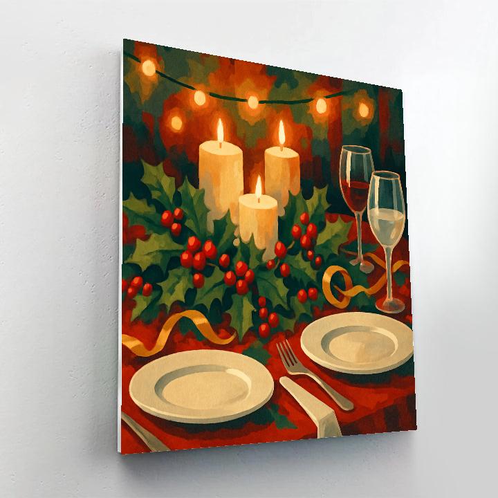 Festive Ribbon Feast painting number kit