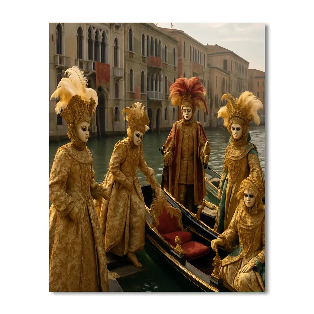 Carnival Of Venice Gondola Procession DIY paint by numbers