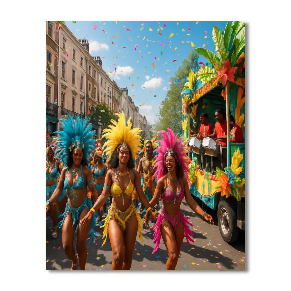Notting Hill Carnival Street Scene Paint by numbers kits
