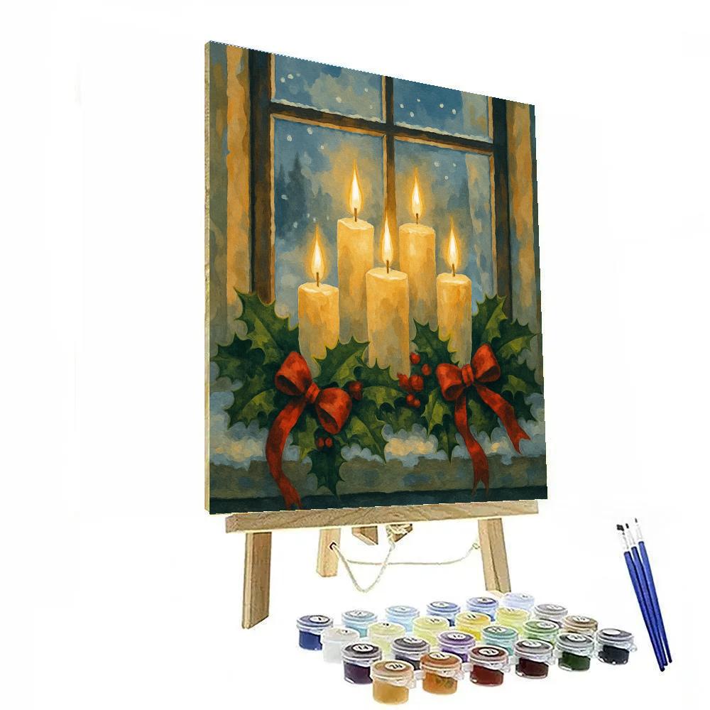 Candles In The Window Paint by numbers kits