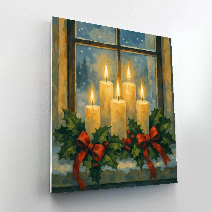 Candles In The Window Paint by numbers kits