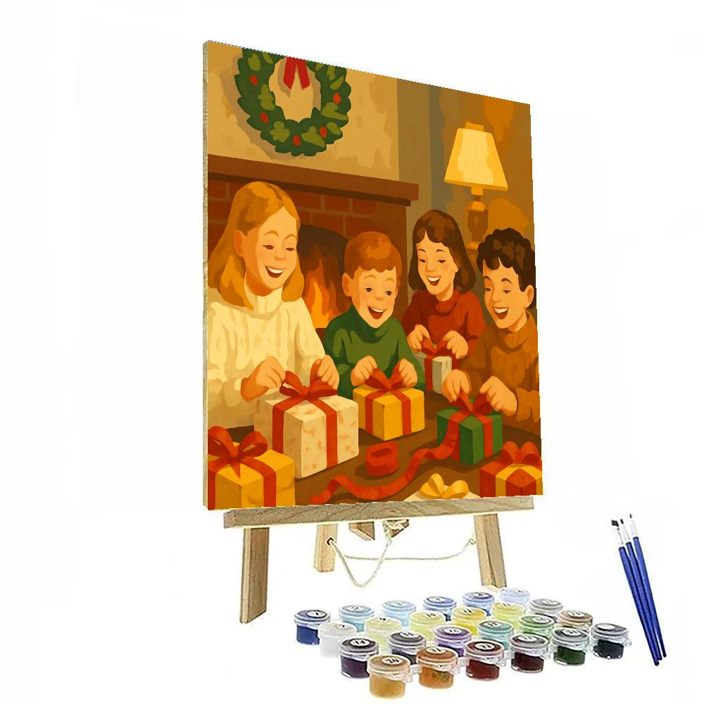 Ribbon-Wrapped Joy paint by color