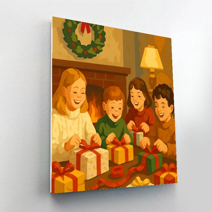 Ribbon-Wrapped Joy paint by color