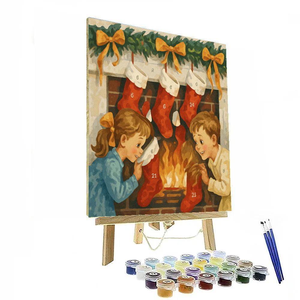 Festive Stocking Surprise paint by numbers