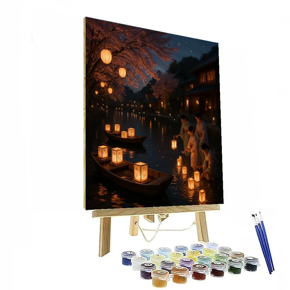 Obon Lantern Festival In Kyoto Painting by numbers kit