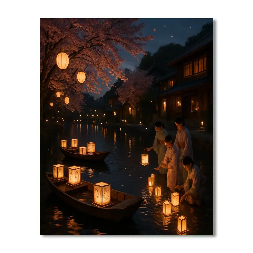 Obon Lantern Festival In Kyoto Painting by numbers kit