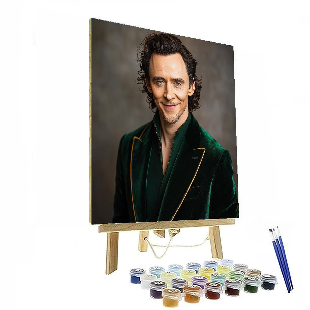 Tom Hiddleston: Crown Of Mischief And Velvet Shadows Number painting