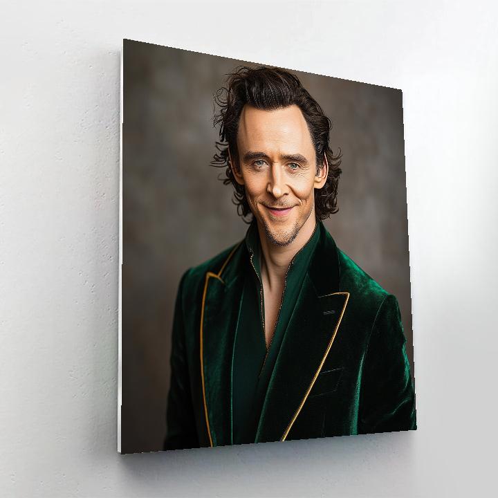 Tom Hiddleston: Crown Of Mischief And Velvet Shadows Number painting