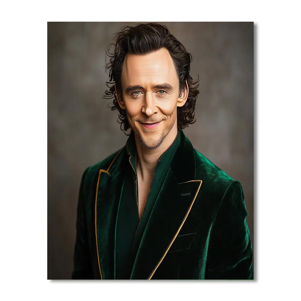Tom Hiddleston: Crown Of Mischief And Velvet Shadows Number painting