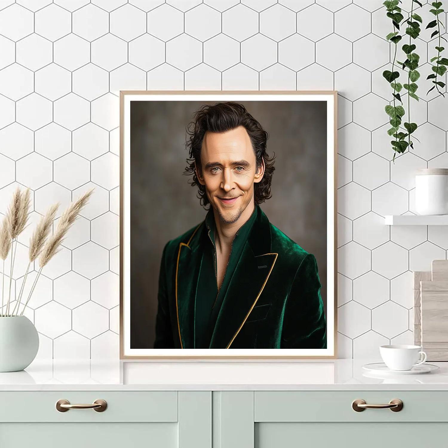 Tom Hiddleston: Crown Of Mischief And Velvet Shadows Number painting