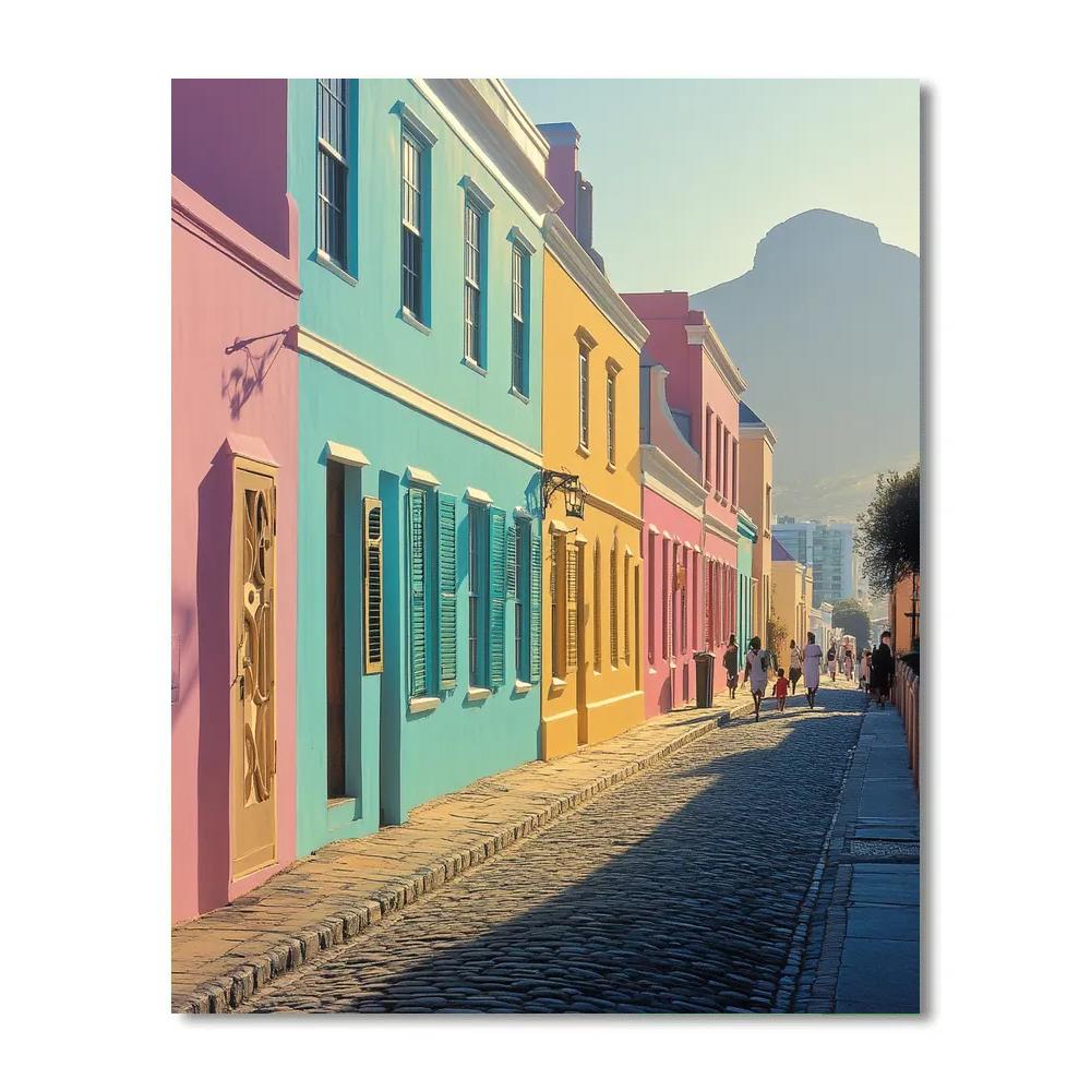 Colorful Facades Of Bo Kaap Cape Town South Africa DIY paint by numbers