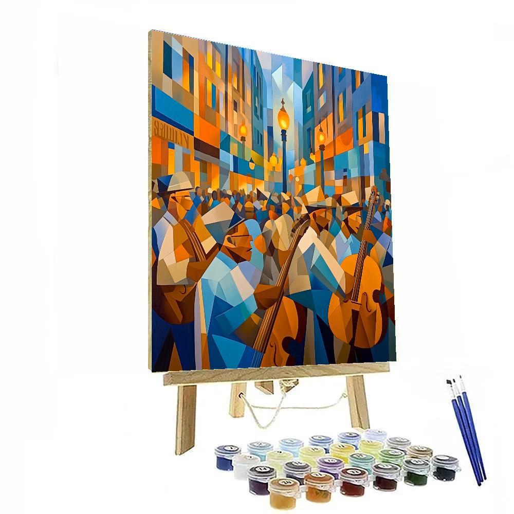 Picasso Inspired City Musicians Paint by numbers art