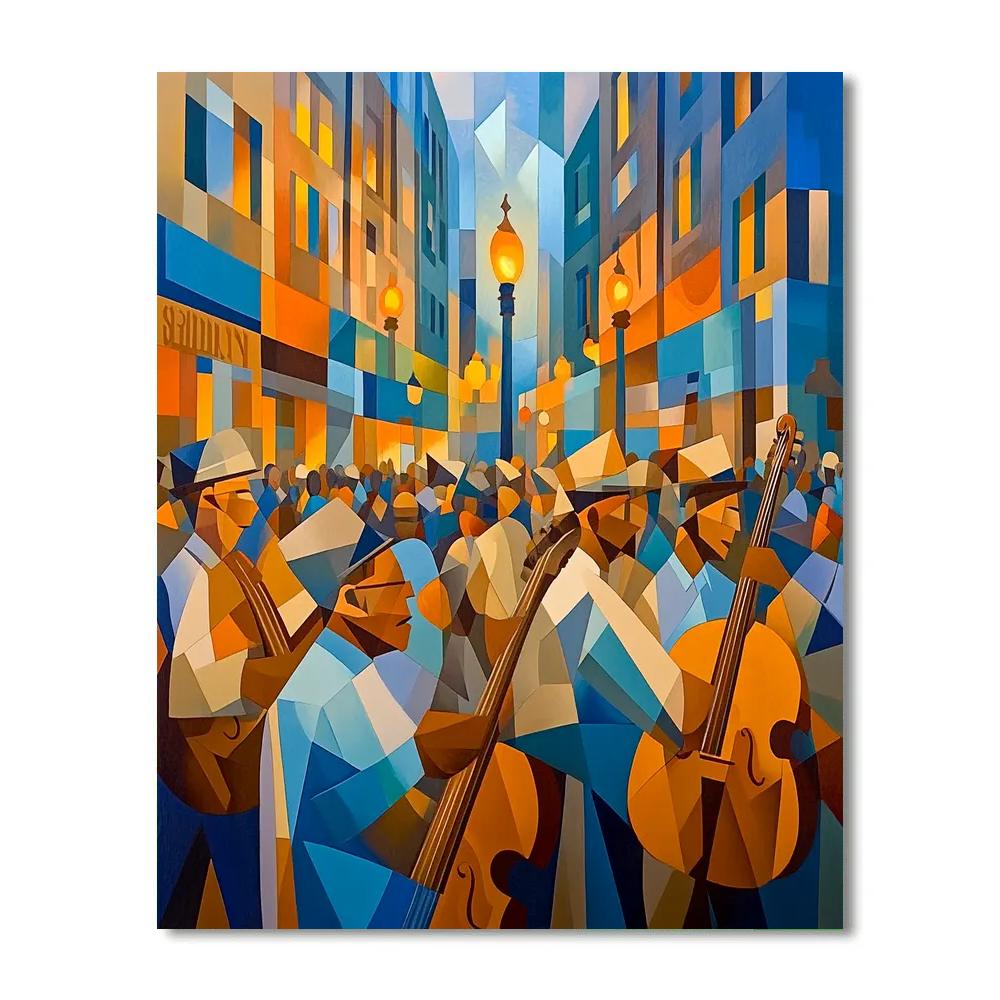 Picasso Inspired City Musicians Paint by numbers art