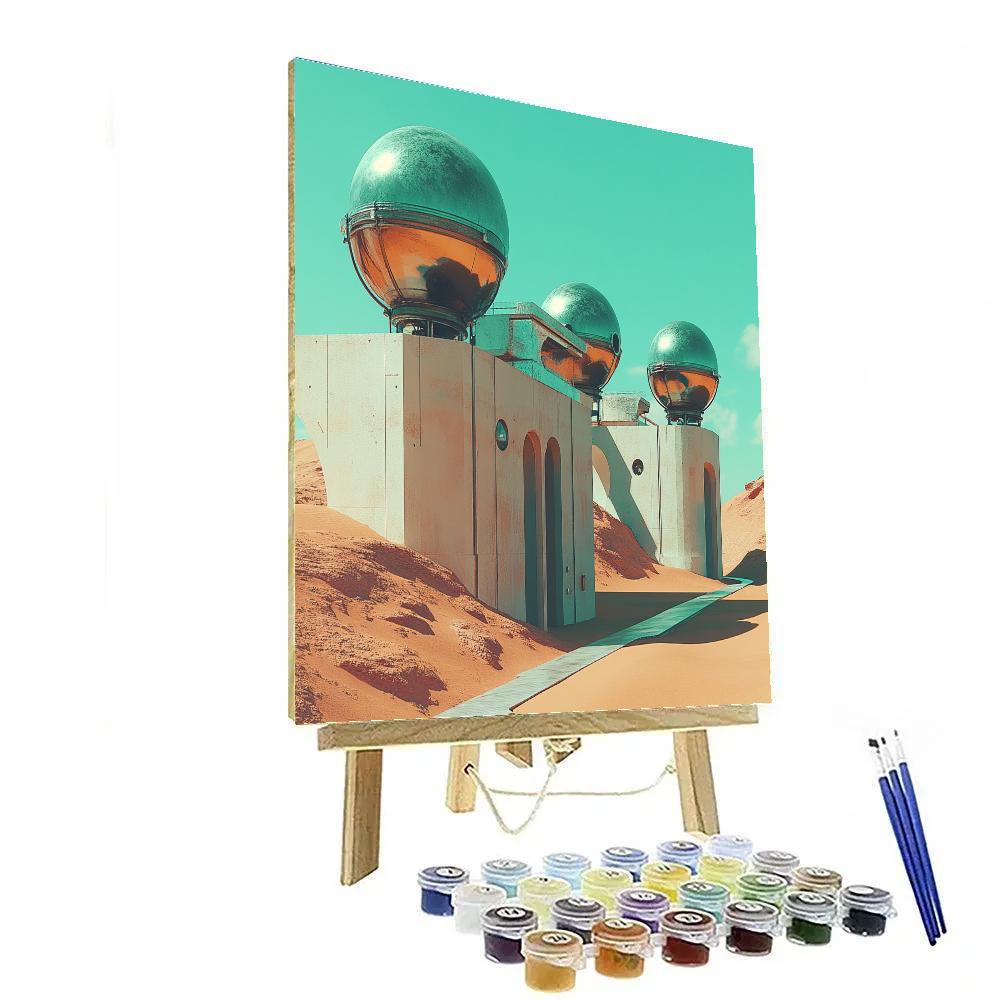 Dali Inspired Desert Observatory painting number kit