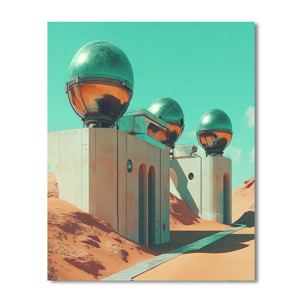 Dali Inspired Desert Observatory painting number kit