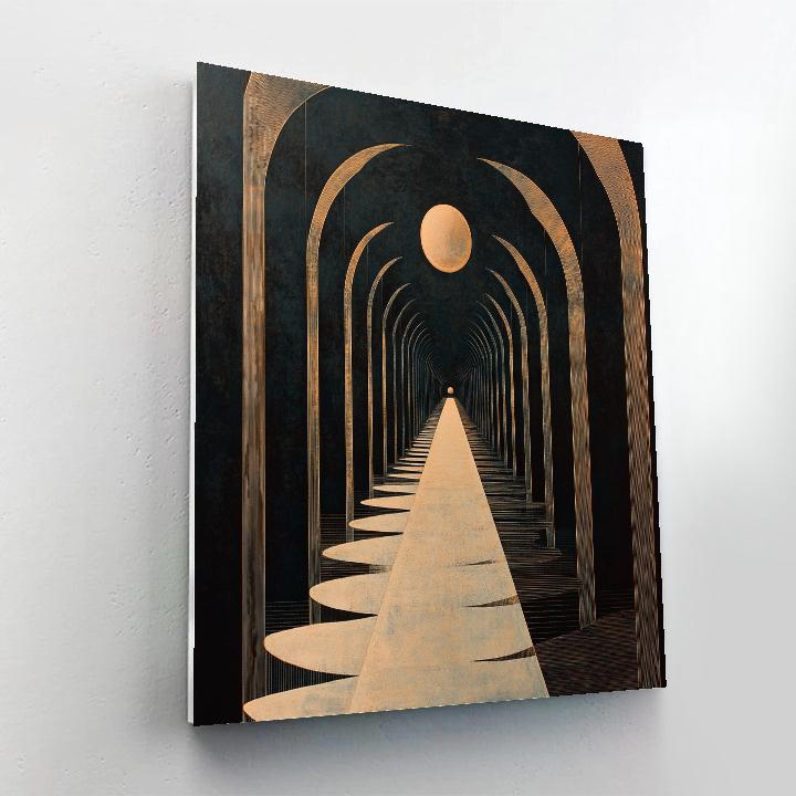 M.C. Escher Inspired Clockwork Horizon paint by color