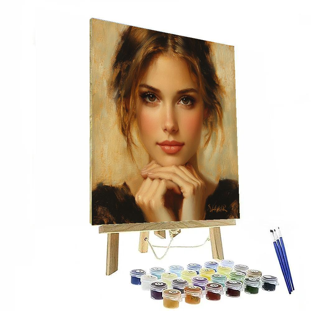 Leonardo Da Vinci Inspired Portrait Study painting number kit
