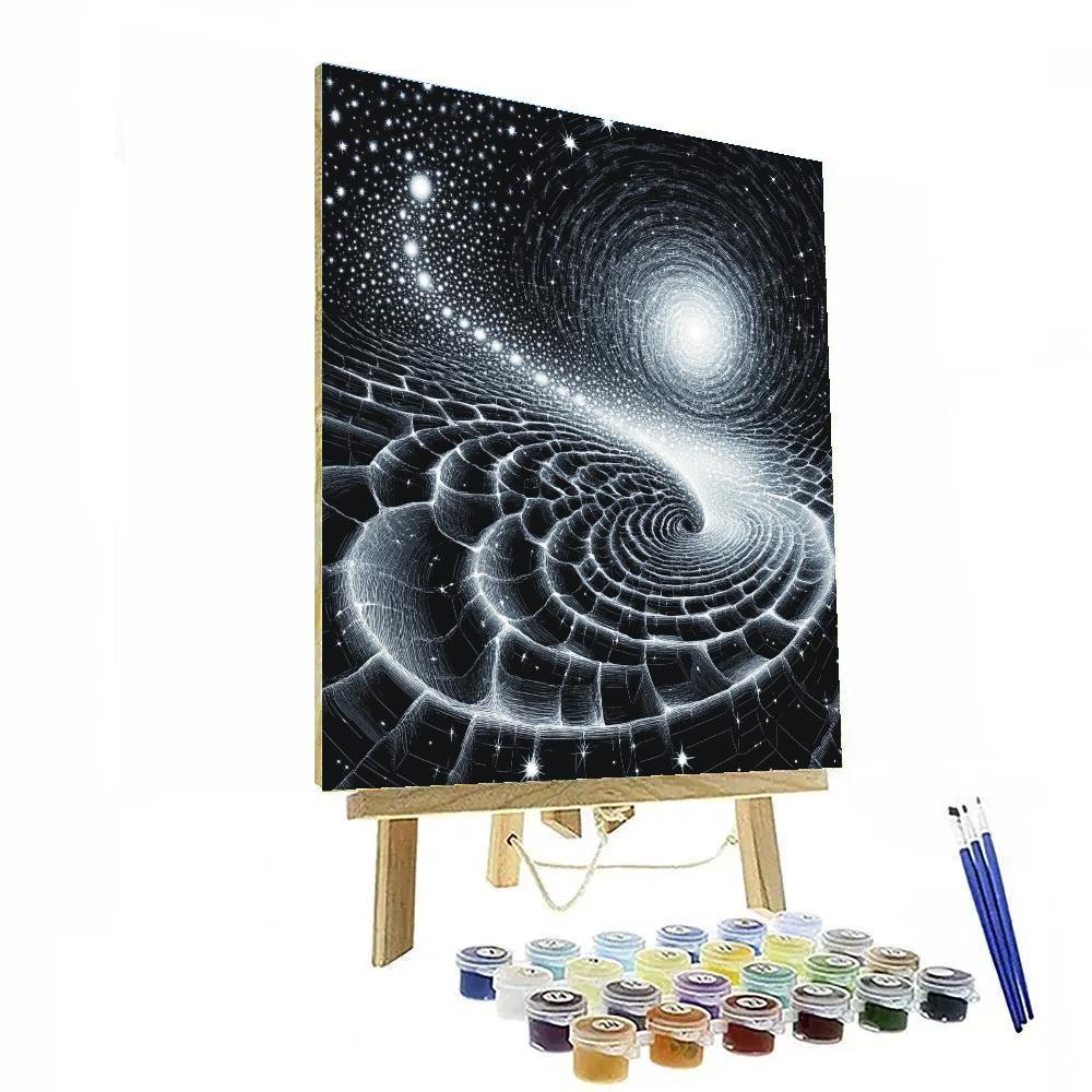 M.C. Escher Inspired Infinite Tessellation Cosmos Paint by numbers art