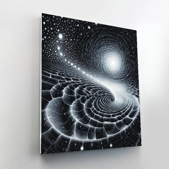 M.C. Escher Inspired Infinite Tessellation Cosmos Paint by numbers art