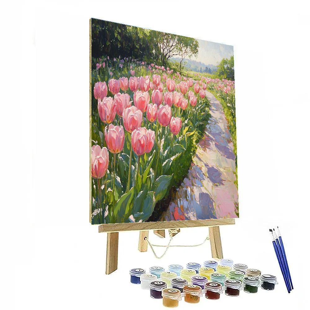 Monet Inspired Tulip Garden Paint by numbers kits