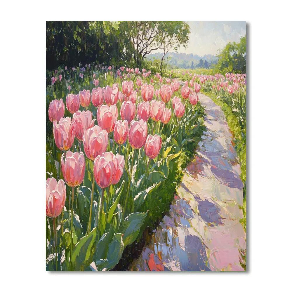 Monet Inspired Tulip Garden Paint by numbers kits