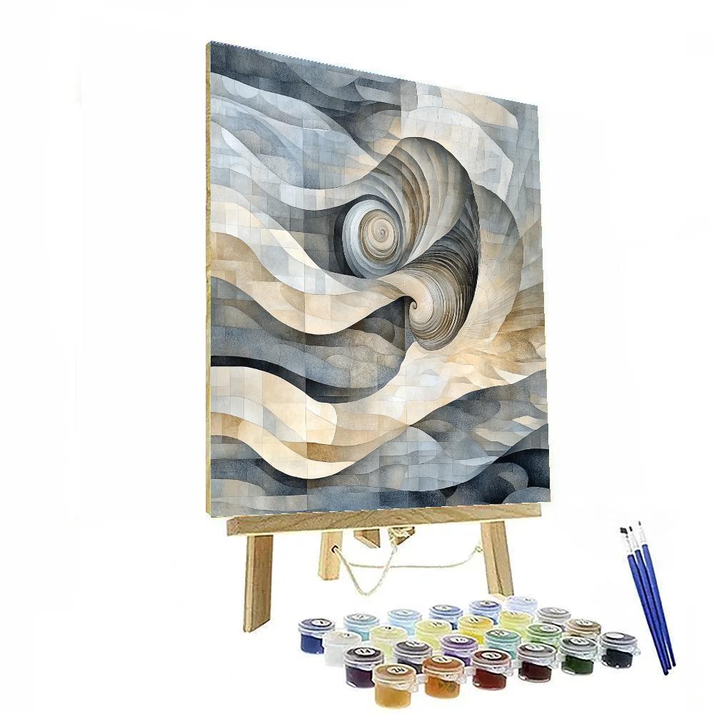 M.C. Escher Inspired Surreal Geometric Ocean Patterns paint by numbers