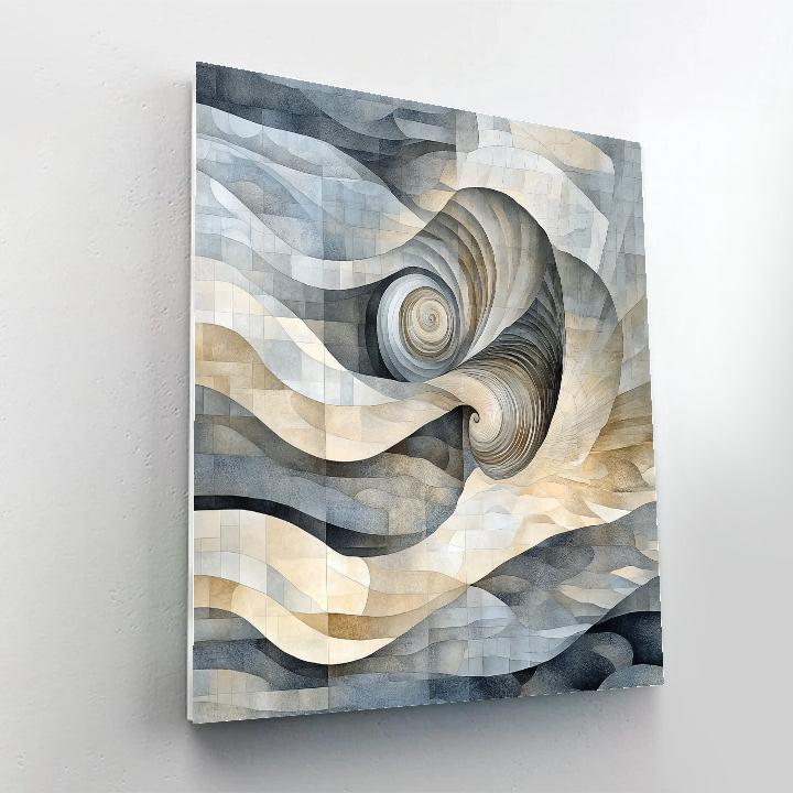 M.C. Escher Inspired Surreal Geometric Ocean Patterns paint by numbers