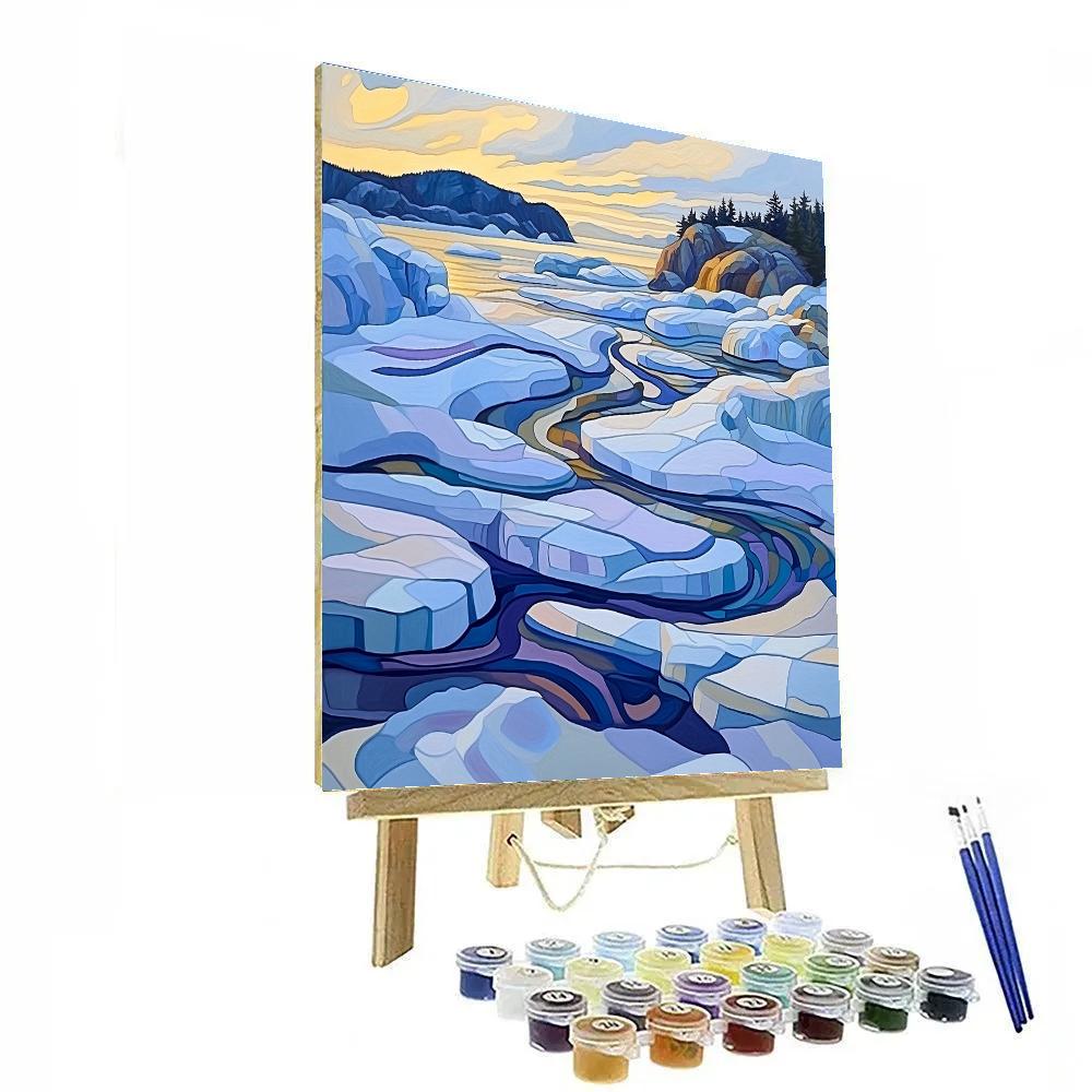 A.Y. Jackson Inspired Arctic Ice Chorus paint by numbers