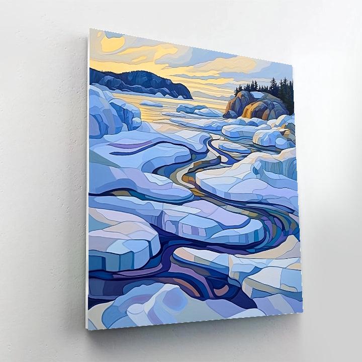 A.Y. Jackson Inspired Arctic Ice Chorus paint by numbers