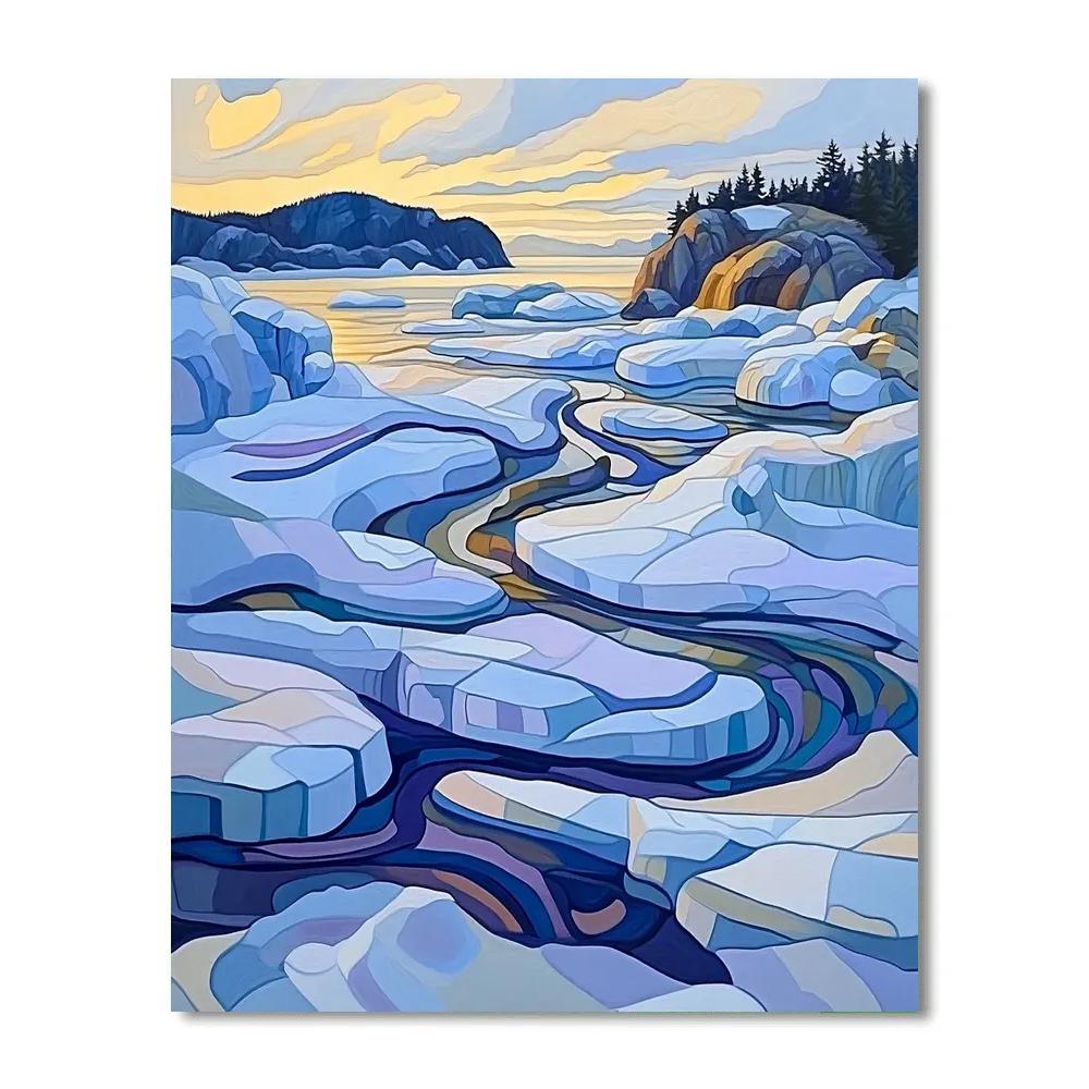 A.Y. Jackson Inspired Arctic Ice Chorus paint by numbers