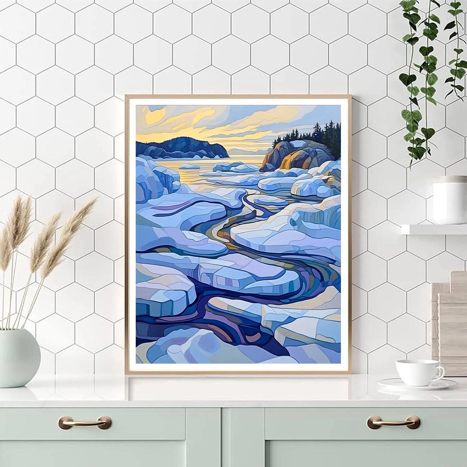 A.Y. Jackson Inspired Arctic Ice Chorus paint by numbers