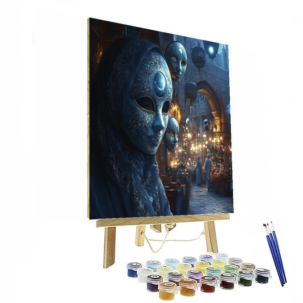 Night Bazaar Of Forgotten Masks DIY paint by numbers