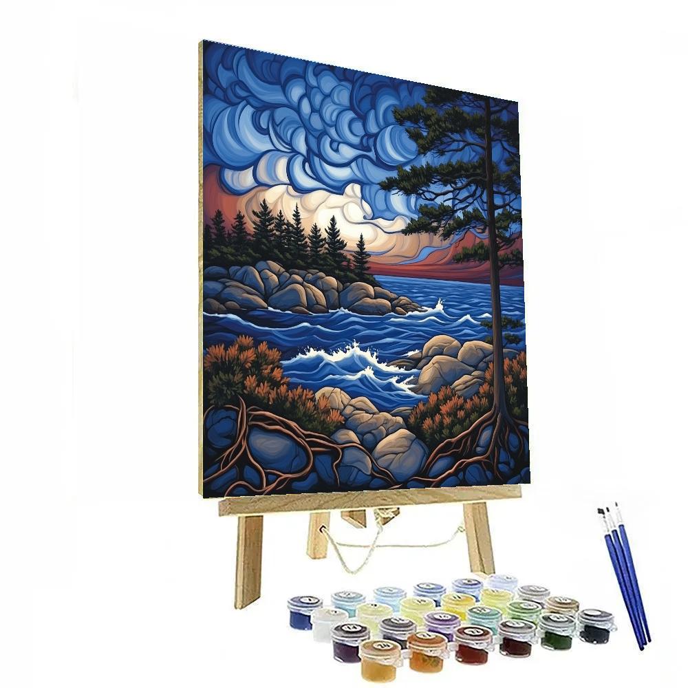 Arthur Lismer Inspired September Gale On Georgian Bay painting number kit