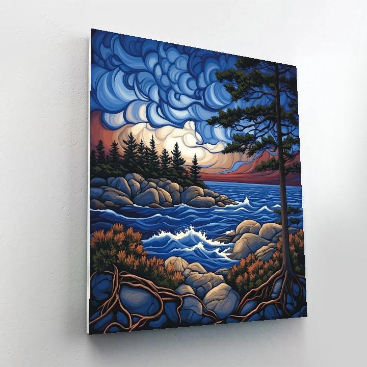 Arthur Lismer Inspired September Gale On Georgian Bay painting number kit