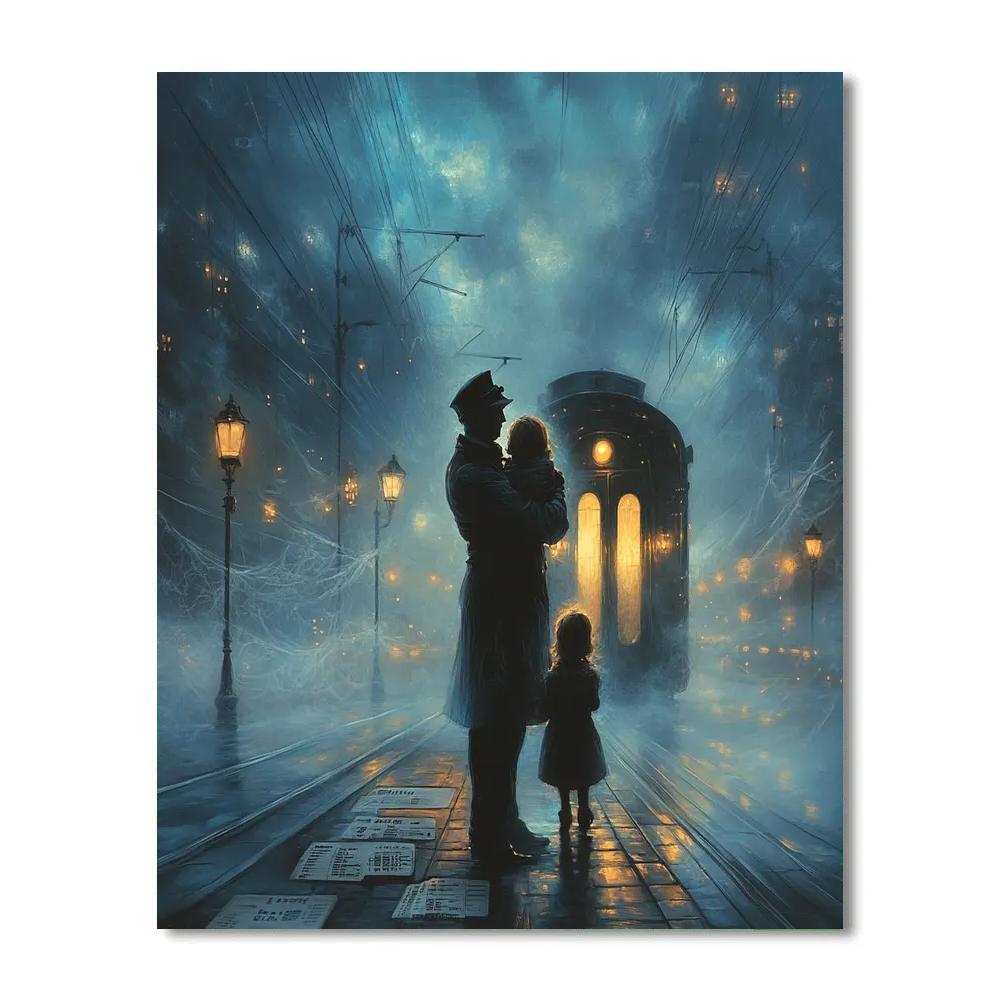 Ghost Train Station Reunion Paint by numbers kits