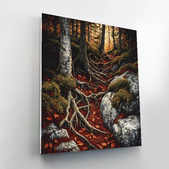 Arthur Lismer Inspired Twisted Roots Of Boreal Undergrowth Painting by numbers kit